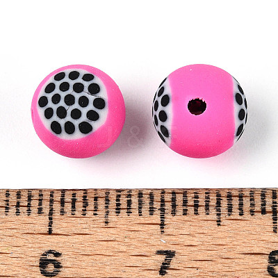 Fruits Theme Handmade Polymer Clay Beads CLAY-T022-04E-1