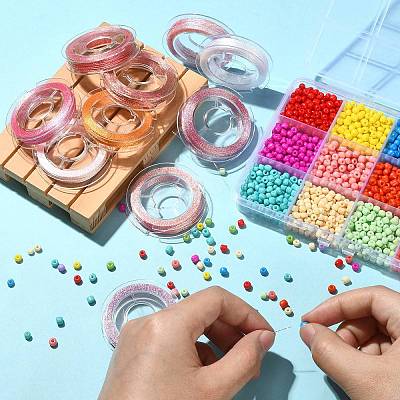 10 Rolls 3-Ply Polyester Metallic Threads MCOR-CJ0001-07A-1