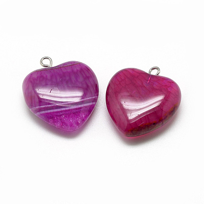 Natural Brazilian Agate Pendants X-G-S262-01B-1