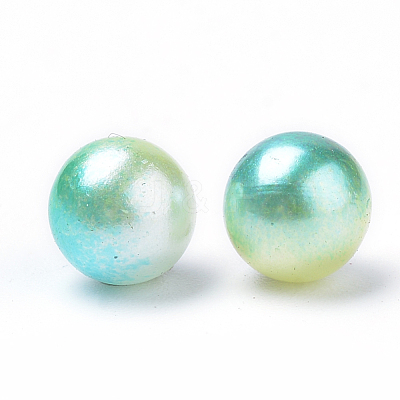 Rainbow Acrylic Imitation Pearl Beads OACR-R065-6mm-A03-1