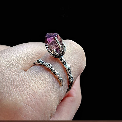 Alloy Glass Cuff Open Rings WG86608-01-1