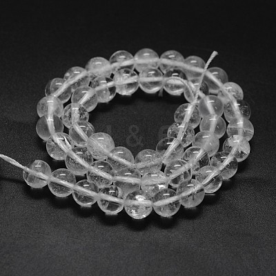 Natural Clear Quartz Crystal Beads Strands G-F570-01-8mm-1