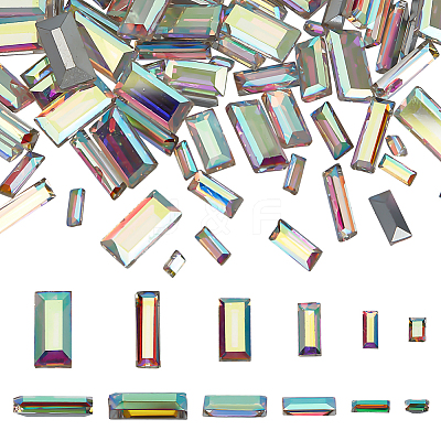 180Pcs 6 Styles Glass Rhinestone Cabochons RGLA-FG0001-26-1