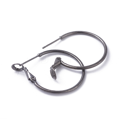 Brass Hoop Earrings KK-I665-26B-B-1