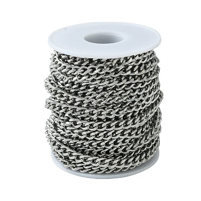 Tarnish Resistant 304 Stainless Steel Cuban Link Chains CHS-L015-12-1