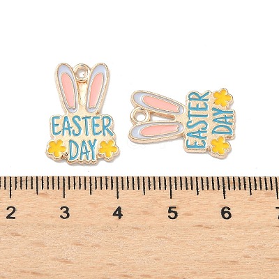 Easter Alloy Enamel Pendants ENAM-I055-01KCG-06-1