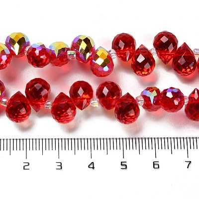 Electroplate Glass Beads Strands EGLA-D030-17F-1