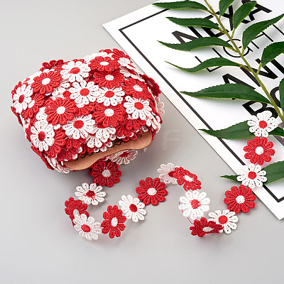 Colorful Polyester Lace Trim OCOR-TA0001-34A-1