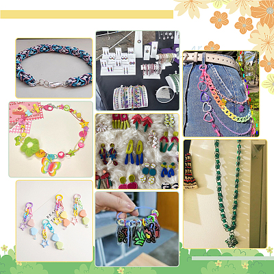 200Pcs 20 Colors Baking Paint Iron Open Jump Rings IFIN-PH0002-10-1