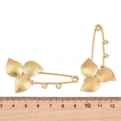 Trillium 304 Stainless Steel Safety Pins Brooch Findings SA-CBA098D-14C-G02-1