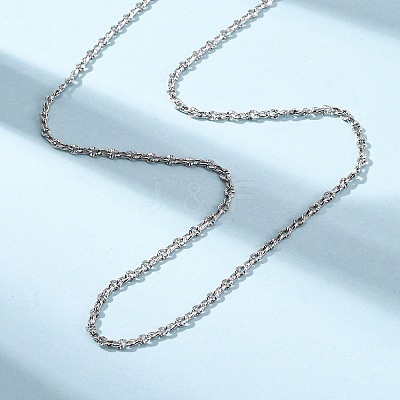 Brass Textured Twisted Chain Necklaces MAK-L045-05P-1