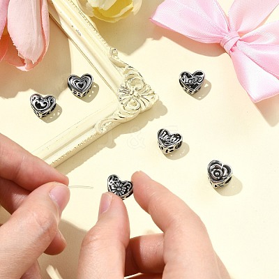 6Pcs 6 Styles 316 Surgical Stainless Steel European Beads STAS-CJ0002-69-1