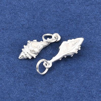 925 Sterling Silver Shell Shape Charms STER-I023-01S-02-1
