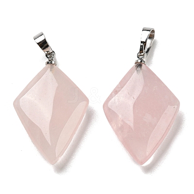 Natural Rose Quartz Pendants G-C066-03D-1