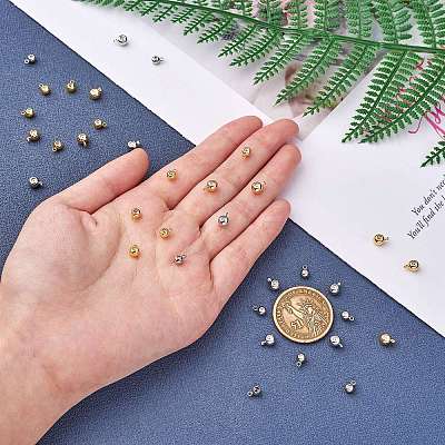 40Pcs 4 Style Brass Tube Bails KK-SZ0006-39-1