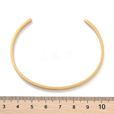 Ion Plating(IP) 304 Stainless Steel Cuff Bangles X-BJEW-K173-02G-1
