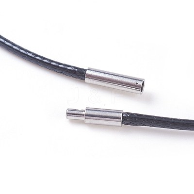 Waxed Polyester Cord Necklace Making MAK-I011-05-A-1