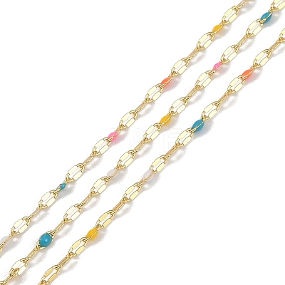 Rack Plating Brass Dapped Chains AJEW-Q153-03G-11-1