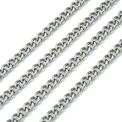 Tarnish Resistant 304 Stainless Steel Cuban Link Chains CHS-L015-12-1