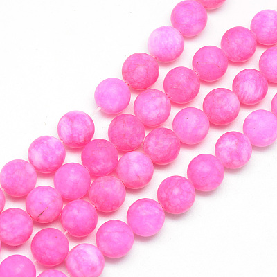 Natural White Jade Bead Strands X-G-R297-10mm-55-1