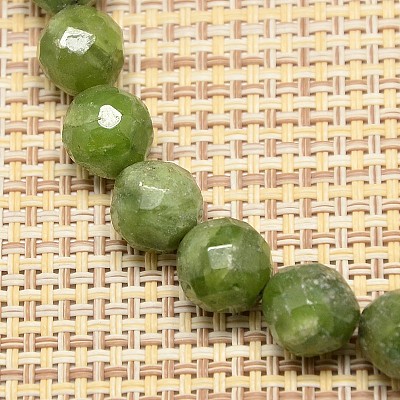Natural Gemstone Green Quartz Round Bead Strands G-L143-10mm-01-1