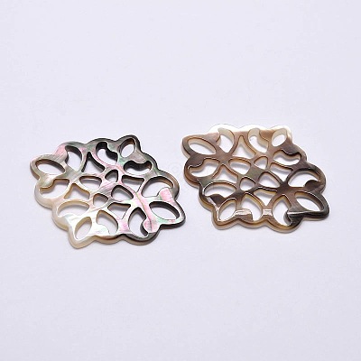 Black Lip Shell Pendants SSHEL-E549-04-1