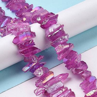 Natural Quartz Crystal Points Beads Strands G-K181-B24-1
