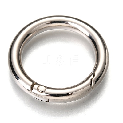 Zinc Alloy Spring Gate Rings PALLOY-C100-01P-06-1