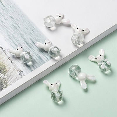 Handmade Bunny Lampwork Beads LS-LAMP-P051-J01-1