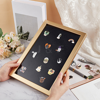Wood & Plastic Rectangle Photo Frame Stand DJEW-WH0072-13B-03-1