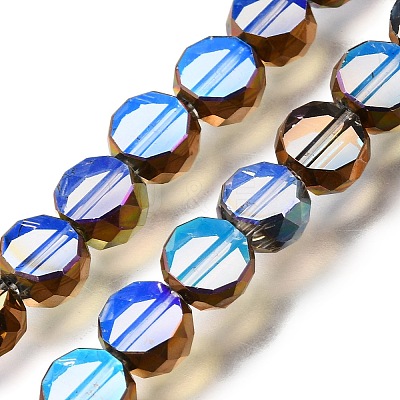 Electroplated Transparent Glass Beads Strands GL-CBA98F0-06A-07-1