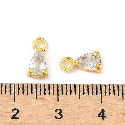 Brass Micro Pave Cubic Zirconia Pendants KK-D386-11G-1