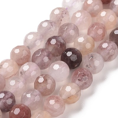 Natural Violet Strawberry Quartz Beads Strands G-E571-02A-1