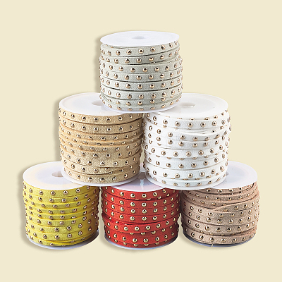 CALFOVERA 6 Rolls 6 Colors Faux Suede Cord LW-CL0001-02C-1
