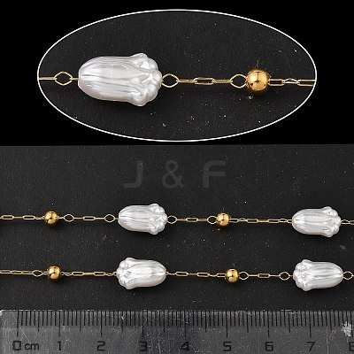 Ion Plating(IP) 304 Stainless Steel Flower Link Chains CHS-H034-03G-02-1
