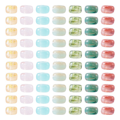 140Pcs 7 Colors Transparent Acrylic Beads OACR-TA0003-97-1
