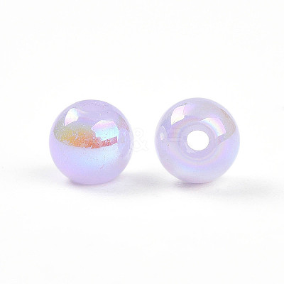 Electroplate Pearlized Glass Pearl Beads EGLA-T021-14A-08-1