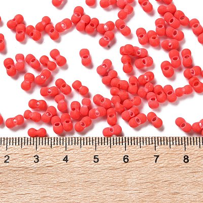 Rubberized Style Glass Seed Beads SEED-Z003-01E-1