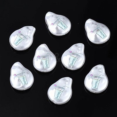 3D Printed ABS Plastic Imitation Pearl Beads KY-S163-419-1