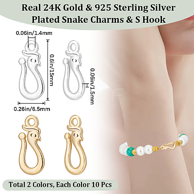 20Pcs 2 Colors Brass Pendants KK-BBC0011-11-1