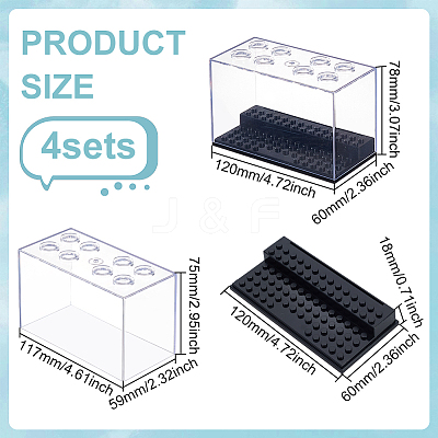 Plastic Minifigures Display Case AJEW-WH0561-29-1