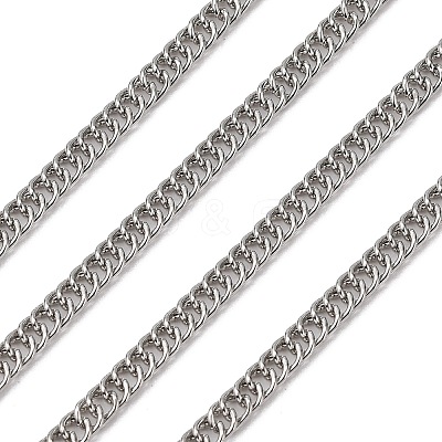 Iron Flat Double Link Chains CH-ZX009-5x3.5mm-P-1