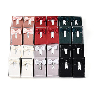 24Pcs 6 Colors Cardboard Jewelry Set Boxes CBOX-N015-02B-1