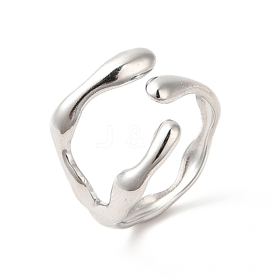 Non-Tarnish 304 Stainless Steel Cuff Finger Ring X-RJEW-E063-32P-1