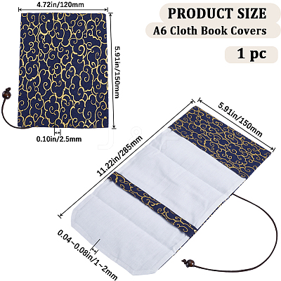 A6 Cloth Book Covers DIY-WH0430-377A-1
