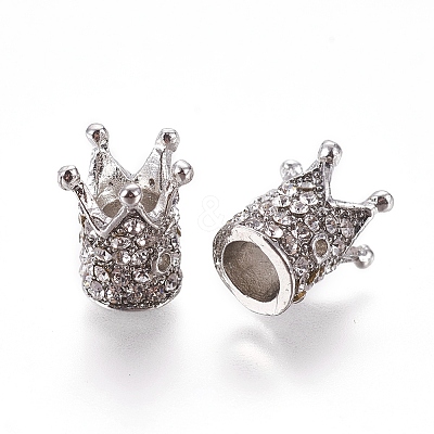 Zinc Alloy Rhinestone Beads ALRI-P003-02P-1
