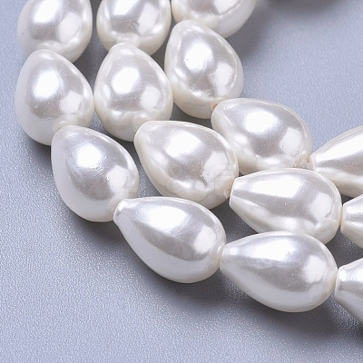 Polished Shell Pearl Beads Strands BSHE-L042-A05-1