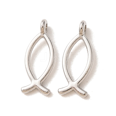 Religious Jewelry Tibetan Style Alloy Jesus Fish/Christian Ichthys Ichthus Pendants TIBEP-3498-P-RS-1