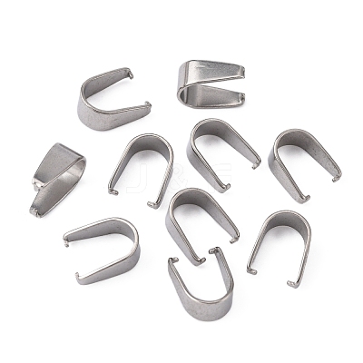 Tarnish Resistant 201 Stainless Steel Pinch Bails X-STAS-Q006-1-1