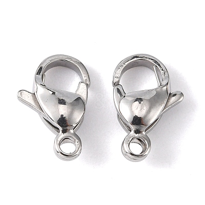 Tarnish Resistant 304 Stainless Steel Lobster Claw Clasps STAS-M262-01-13mm-1